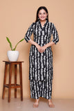 Black & White Tie-Dye Printed Rayon Co-Ord Set