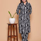 Black & White Tie-Dye Printed Rayon Co-Ord Set