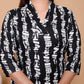 Black & White Tie-Dye Printed Rayon Co-Ord Set