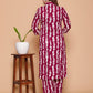 Maroon Abstract Printed Rayon Co-Ord Set