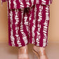 Maroon Abstract Printed Rayon Co-Ord Set