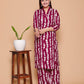 Maroon Abstract Printed Rayon Co-Ord Set