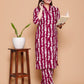 Maroon Abstract Printed Rayon Co-Ord Set