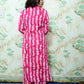 Magenta Pink Shibori Printed Rayon Kurta Pant Set