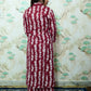 Maroon Wine Shibori Printed Rayon Kurta Pant Set
