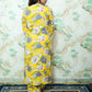 Yellow & Grey Floral Print Rayon Co-Ord Set