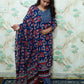 Royal Blue Pichwai Print Rayon Ethnic Set with Dupatta