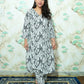 Black & White Abstract Animal Print Rayon Co-ord Set