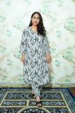 Black & White Abstract Animal Print Rayon Co-ord Set