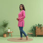 Baby Pink Rayon Short Kurti