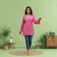 Baby Pink Rayon Short Kurti