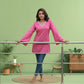 Baby Pink Rayon Short Kurti