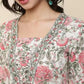 Pink Floral Printed Short Kurti