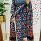 Blue Printed Rayon Kurta Pant Set with Dupatta
