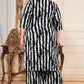 White & Black Printed Co-Ord Set
