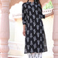 Black & White Printed Kurta Pant Set