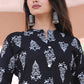 Black & White Printed Kurta Pant Set