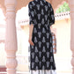 Black & White Printed Kurta Pant Set