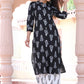 Black & White Printed Kurta Pant Set