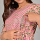 Pink Printed Rayon Maternity Gown