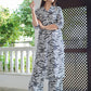Black & White Zebra Rayon Print Co-Ord Set