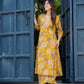 Mustard Floral Printed Rayon Co-Ord Set