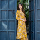 Mustard Floral Printed Rayon Co-Ord Set