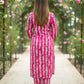 Magenta Abstract Printed Rayon Co-Ord Set